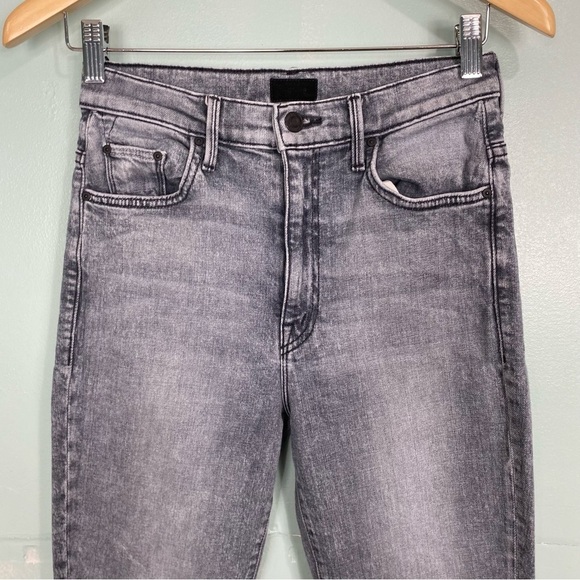 MOTHER The Swooner Ankle Zip Static Gray Sz 27 Ankle Zipper - Picture 2 of 8
